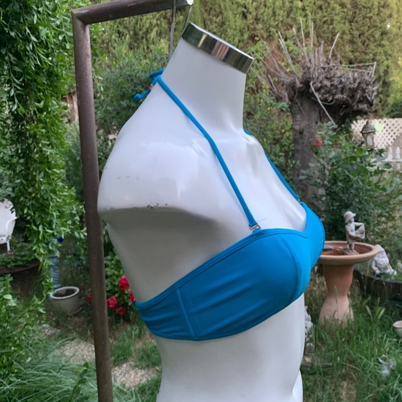 NWT LARA BINGLE Blue Jewel Bikini Swim Top Sz S - Picture 5 of 8